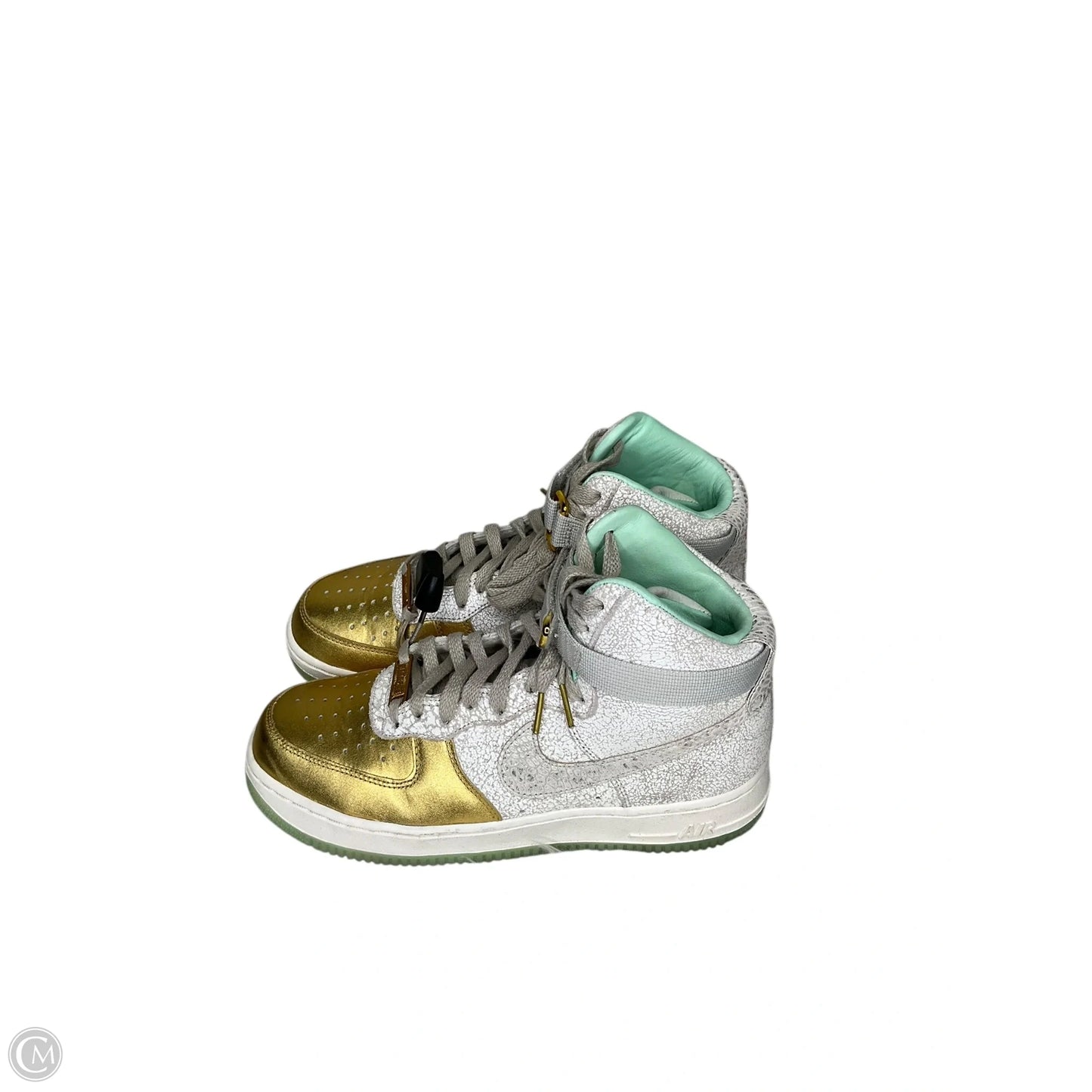 Shoes Athletic By Nike In Gold & Green, Size: 8.5
