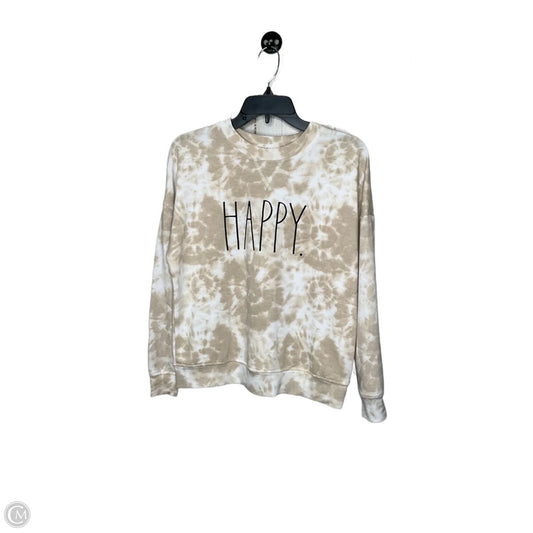 Sweatshirt Crewneck By Rae Dunn In Cream, Size: Xsp