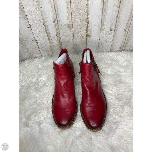 Boots Ankle Flats By Gb In Red, Size: 9.5