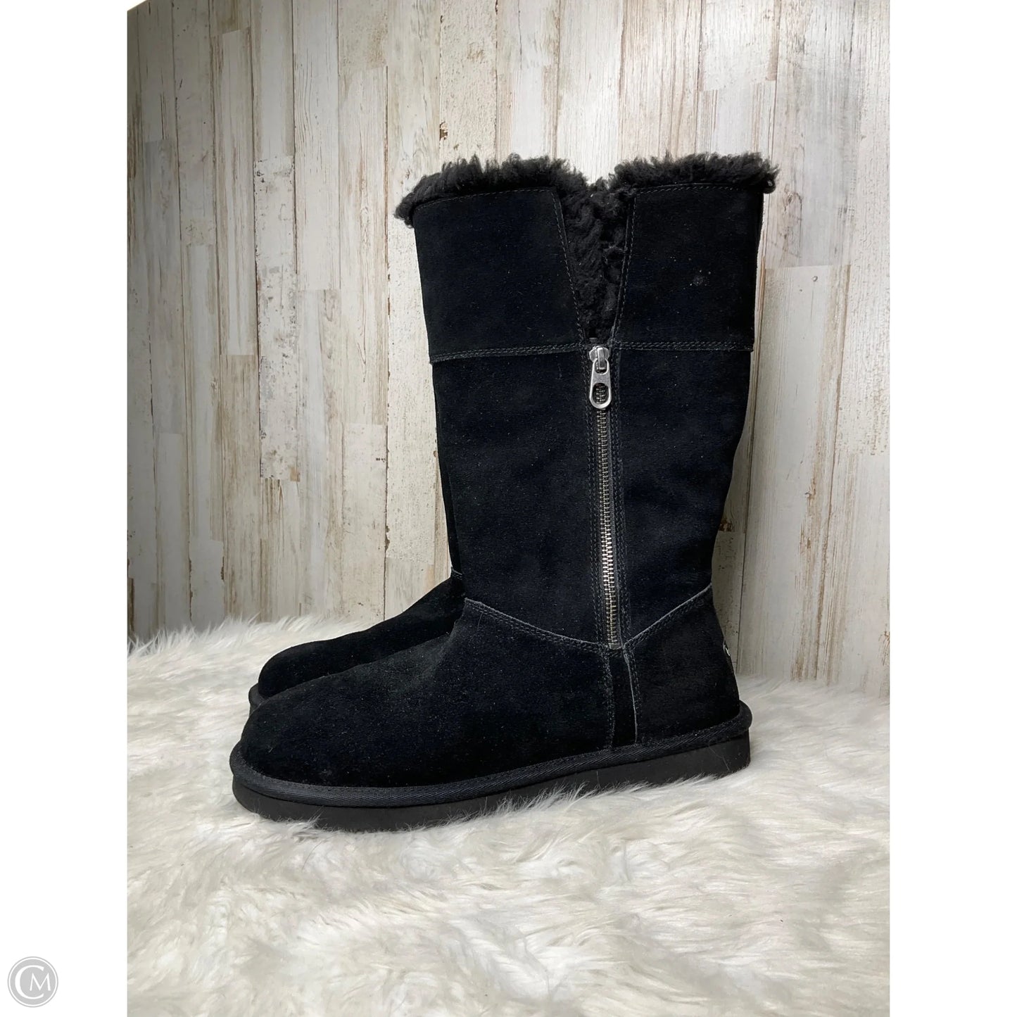 Boots Mid-calf Flats By Koolaburra By Ugg In Black, Size: 10