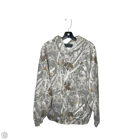 Sweatshirt Hoodie By Abercrombie And Fitch In Camouflage Print, Size: L