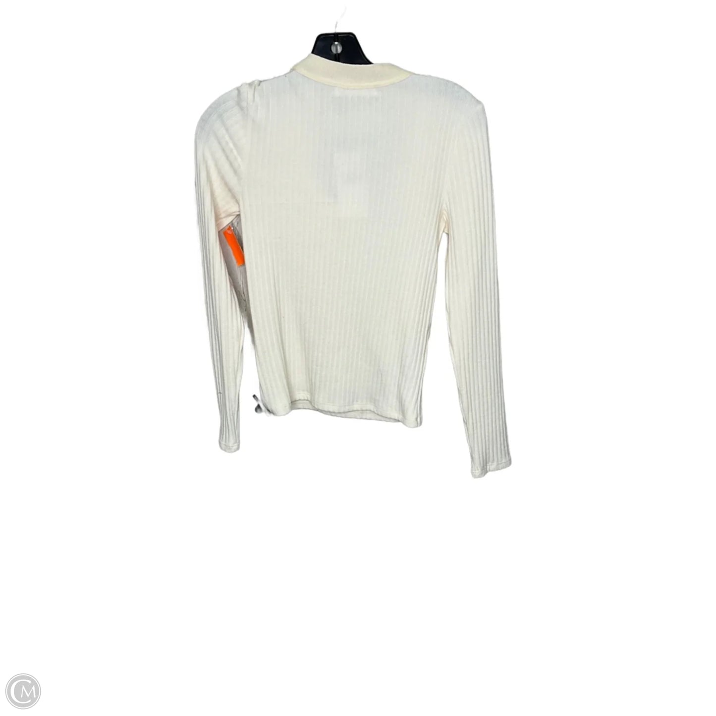 Top Long Sleeve By Mng In Cream, Size: S