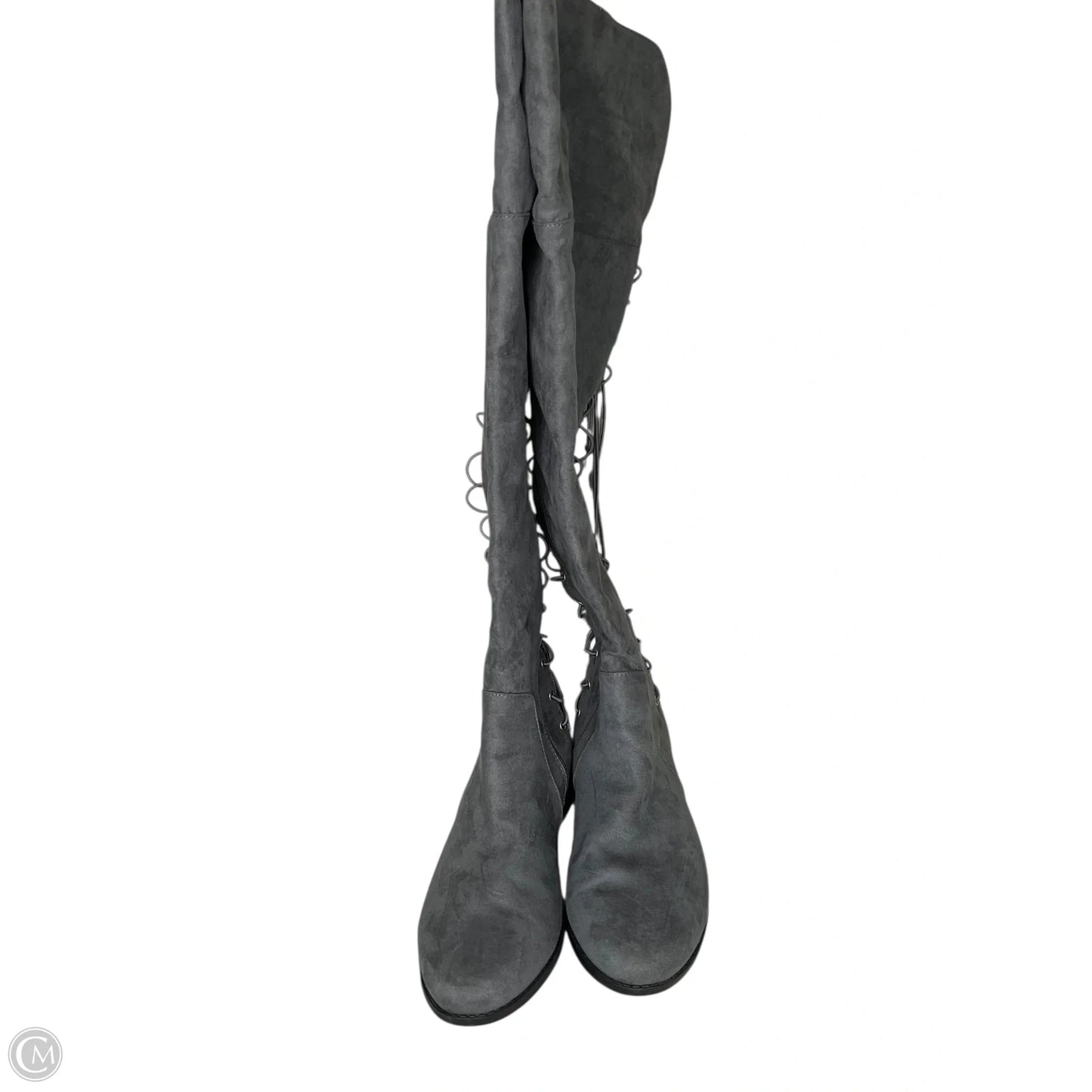 Boots Knee Flats By Torrid In Grey, Size: 12