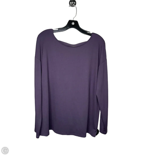 Athletic Top Long Sleeve Crewneck By J. Jill In Purple, Size: M