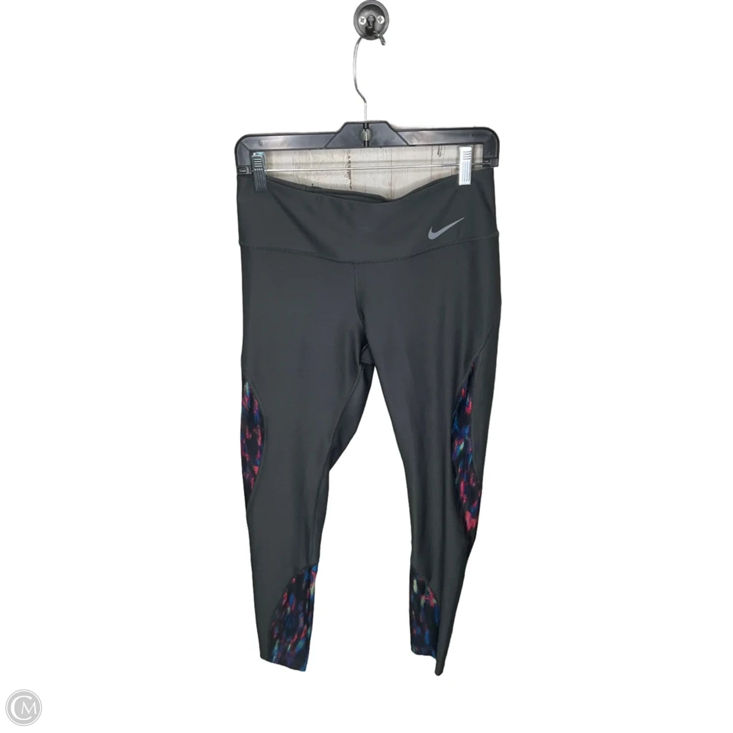 Athletic Leggings By Nike Apparel In Grey, Size: M