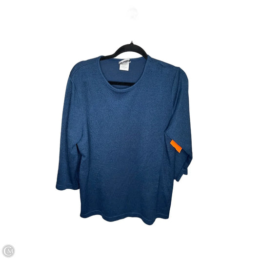 Top Long Sleeve By Bon Worth In Navy, Size: M