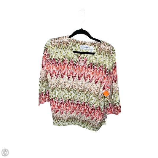 Top Long Sleeve By Alfred Dunner In Multi-colored, Size: L