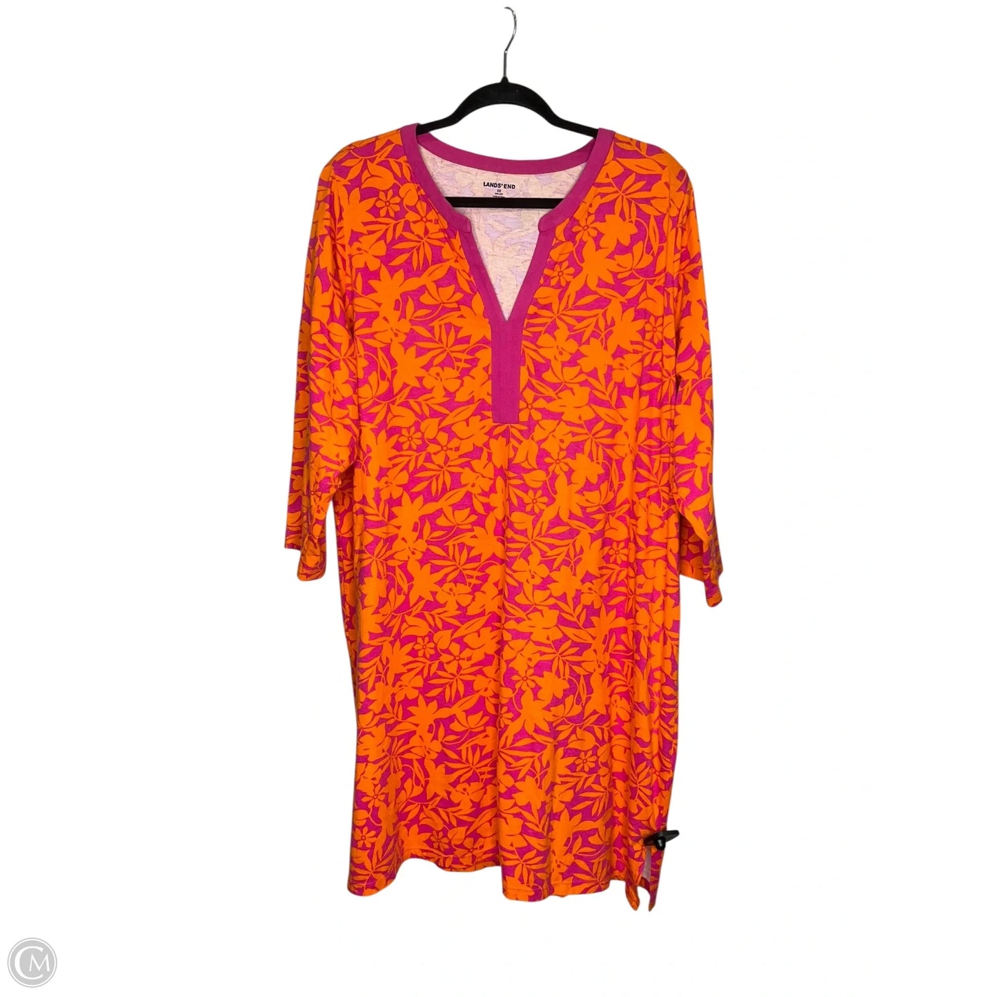 Dress Casual Maxi By Lands End In Floral Print, Size: 2x