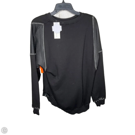 Sweatshirt Crewneck By Clothes Mentor In Black, Size: M