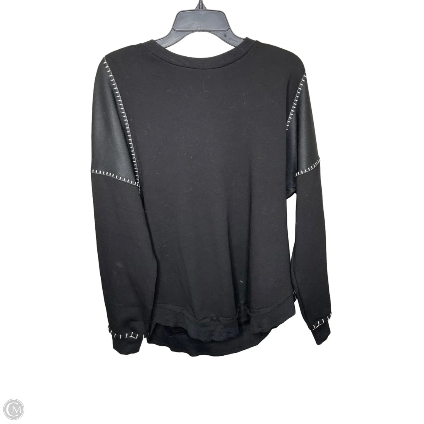 Sweatshirt Crewneck By Clothes Mentor In Black, Size: M
