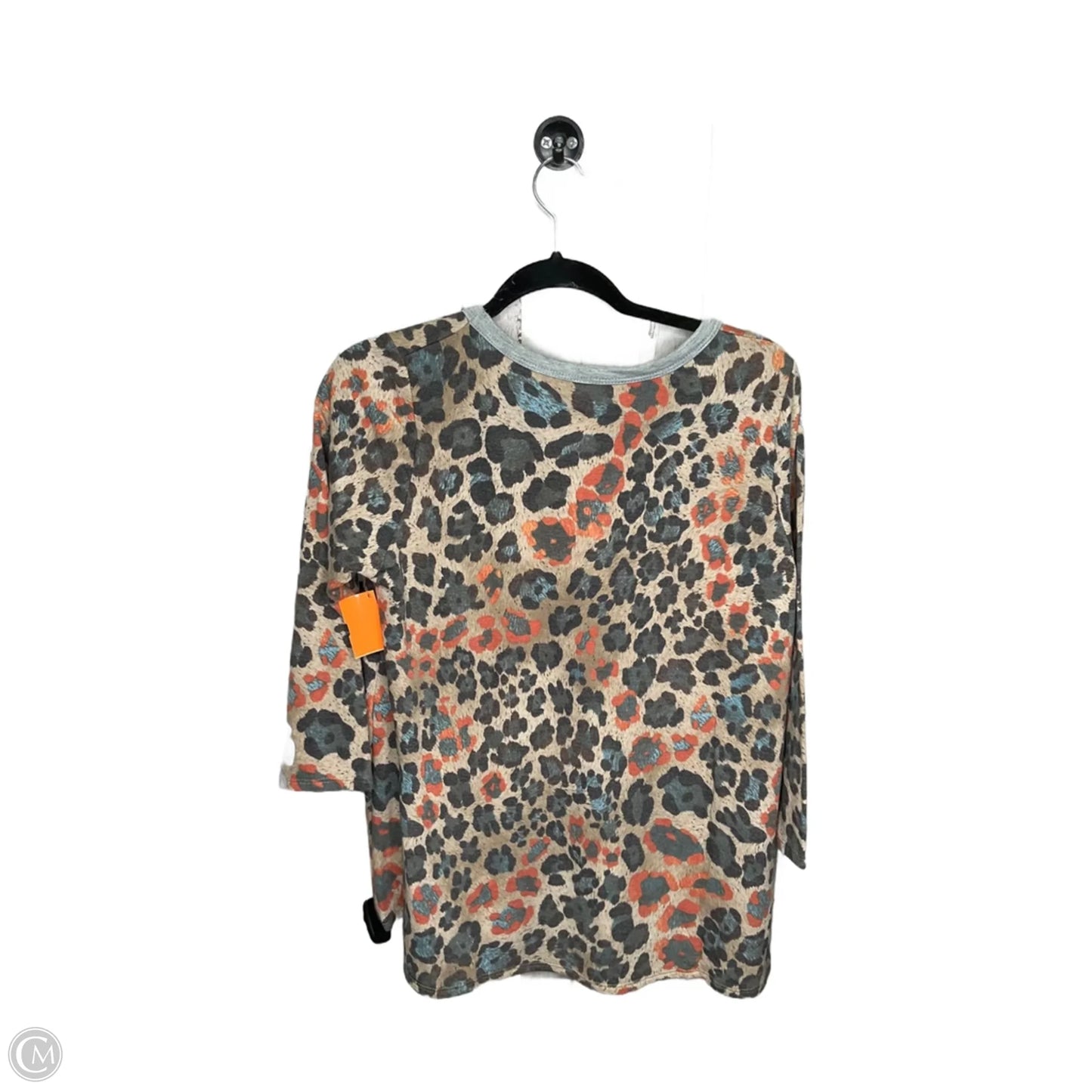 Top Long Sleeve By Dear Scarlett In Animal Print, Size: S