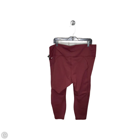 Athletic Leggings By Fabletics In Red, Size: 2x