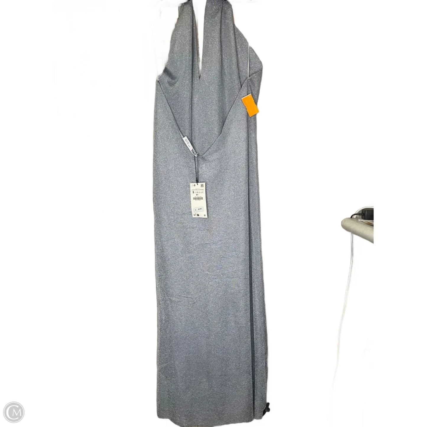 Dress Casual Maxi By Zara In Silver, Size: S