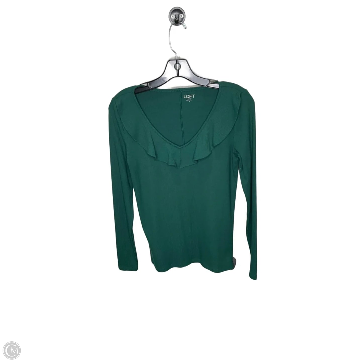 Top Long Sleeve By Loft In Green, Size: S