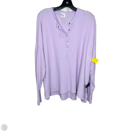 Top Long Sleeve By Aerie In Purple, Size: Xl