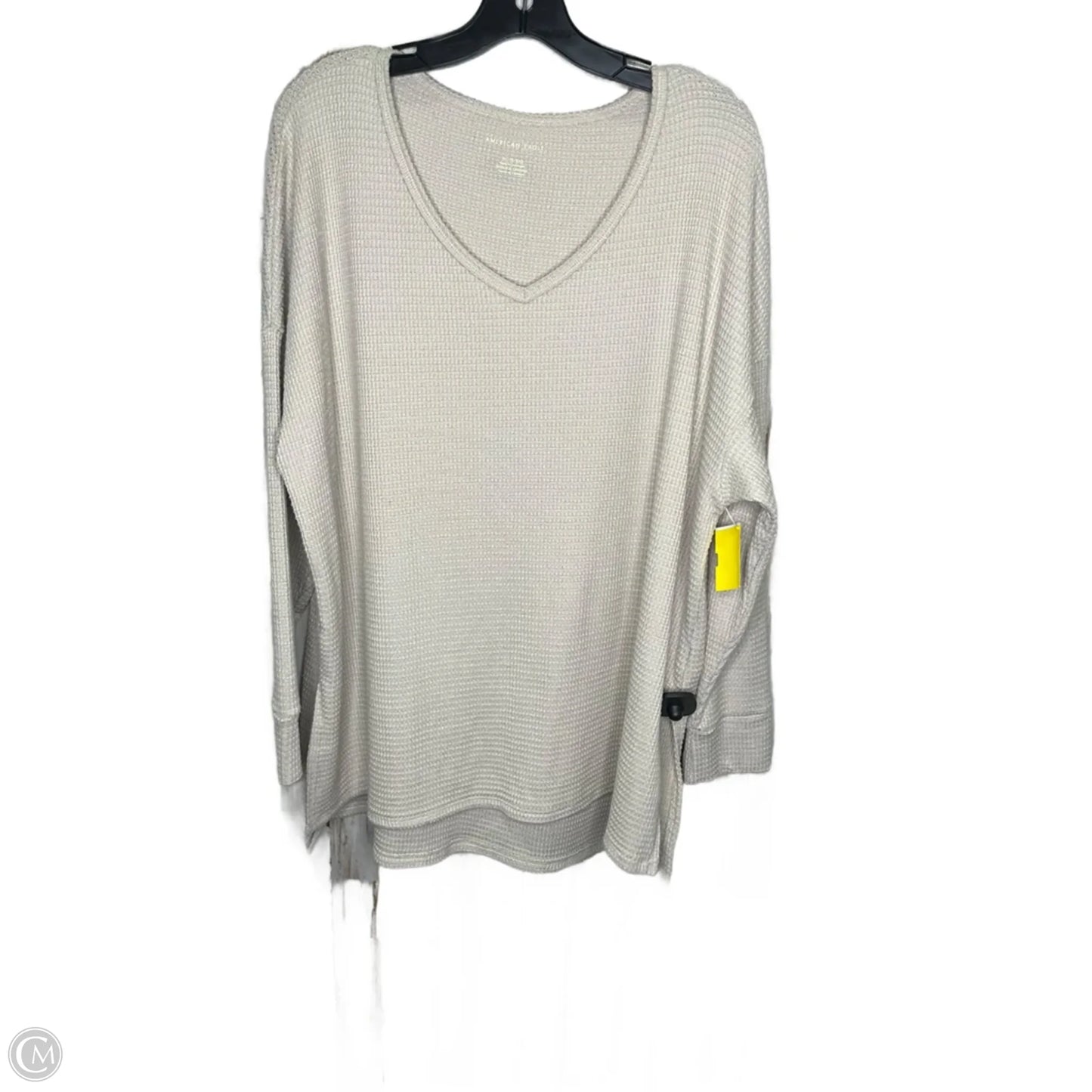 Top Long Sleeve By American Eagle In Cream, Size: Xl