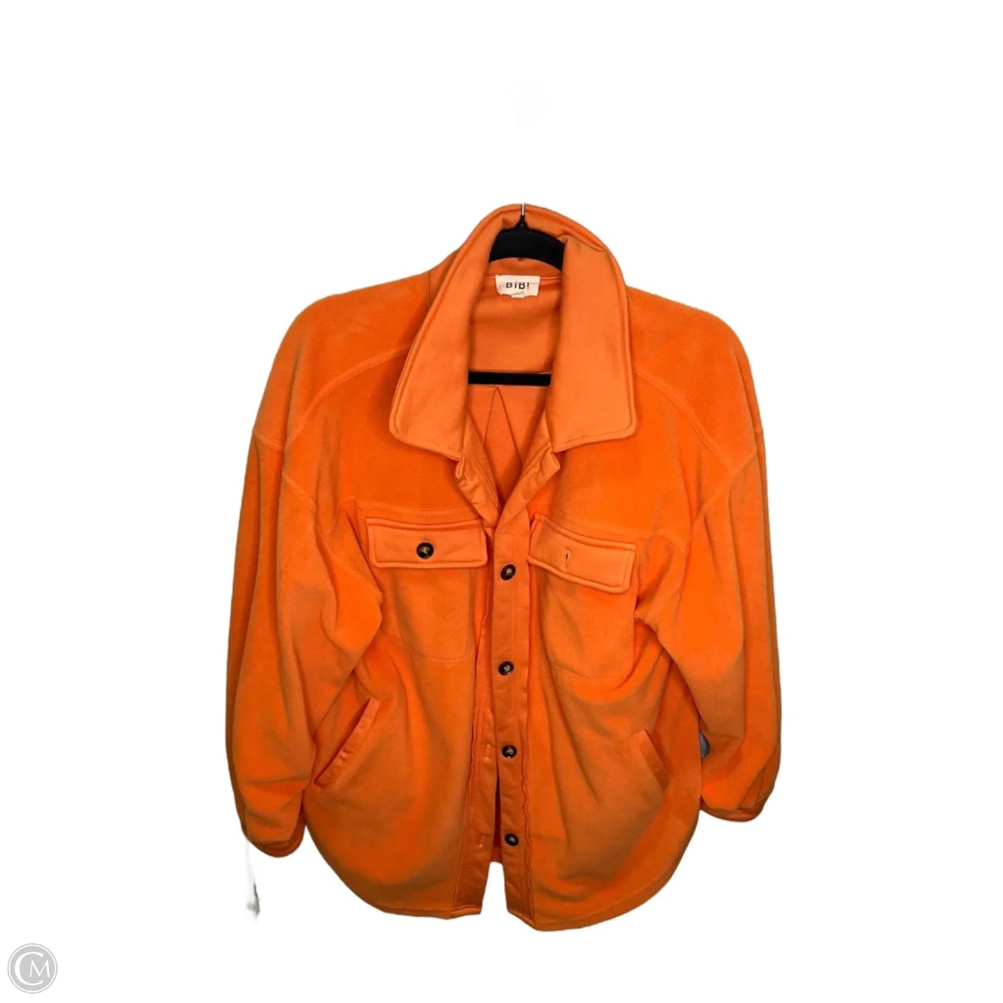Jacket Fleece By Bibi In Orange, Size: M
