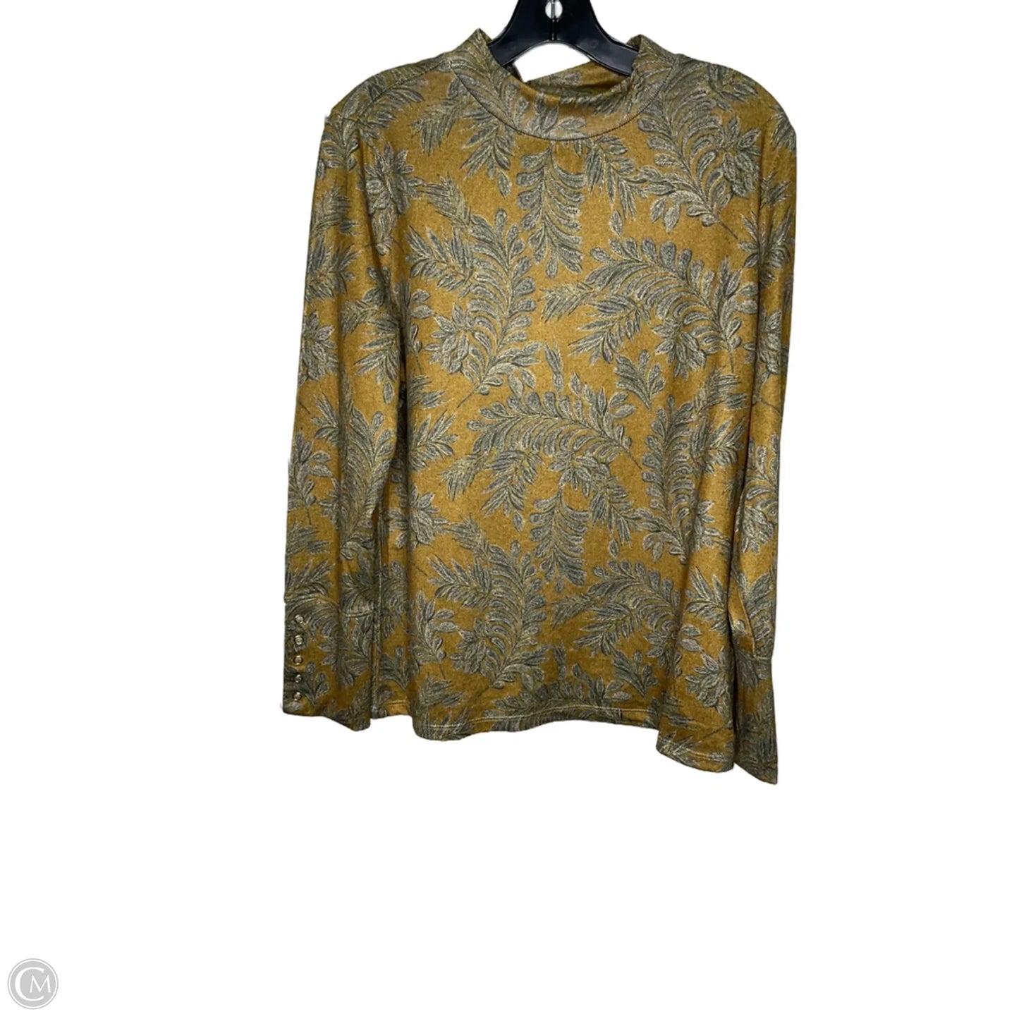 Top Long Sleeve By Rafaella In Green, Size: L