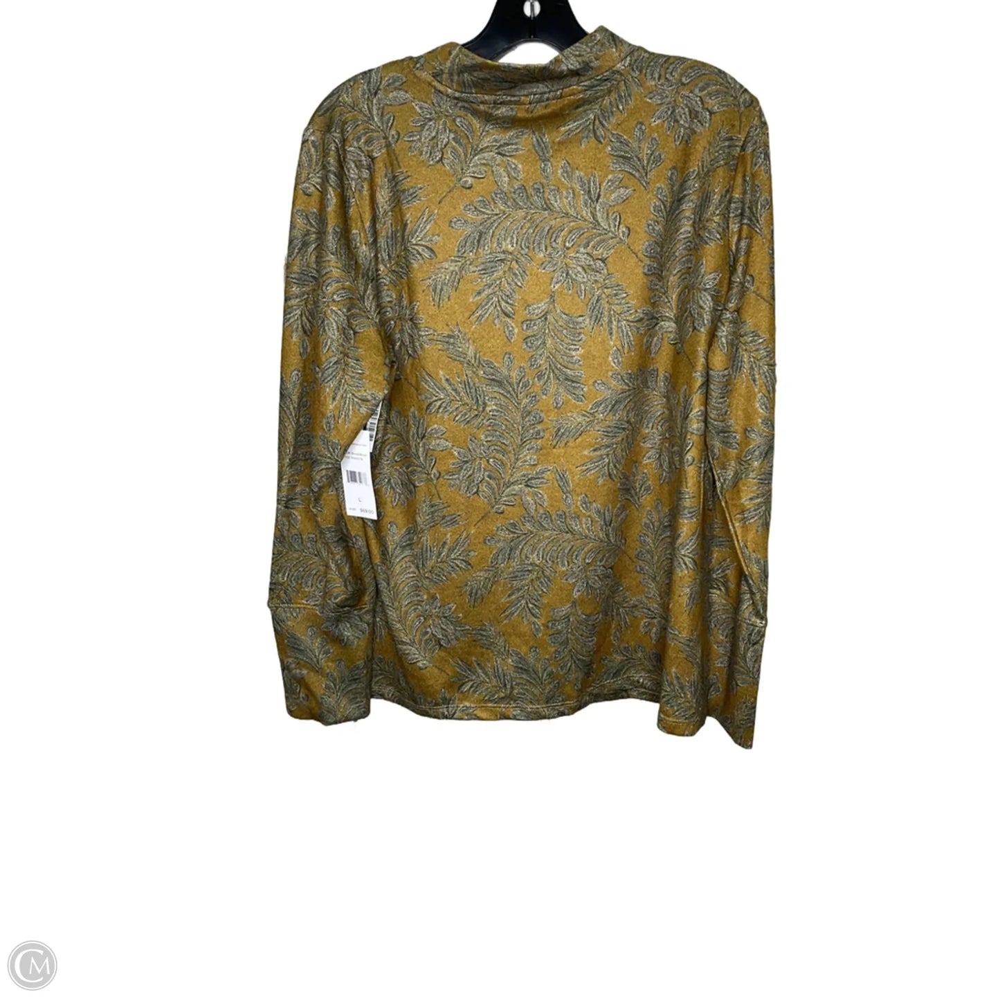 Top Long Sleeve By Rafaella In Green, Size: L