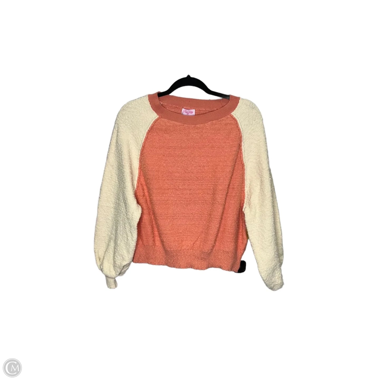 Sweater By Pink Lily In Cream & Orange, Size: Xs