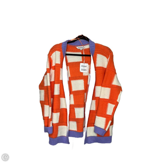 Cardigan By Davi & Dani In Orange & Purple, Size: S