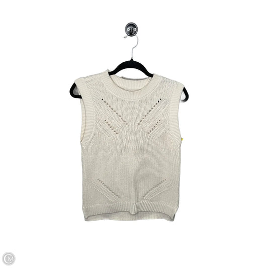 Vest Sweater By Sonoma In Cream, Size: M