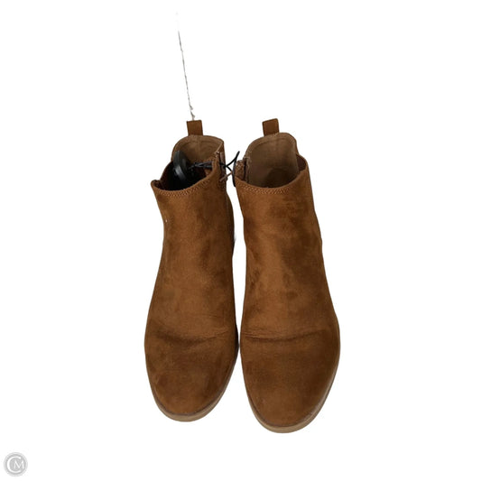 Boots Ankle Flats By So In Brown, Size: 7.5