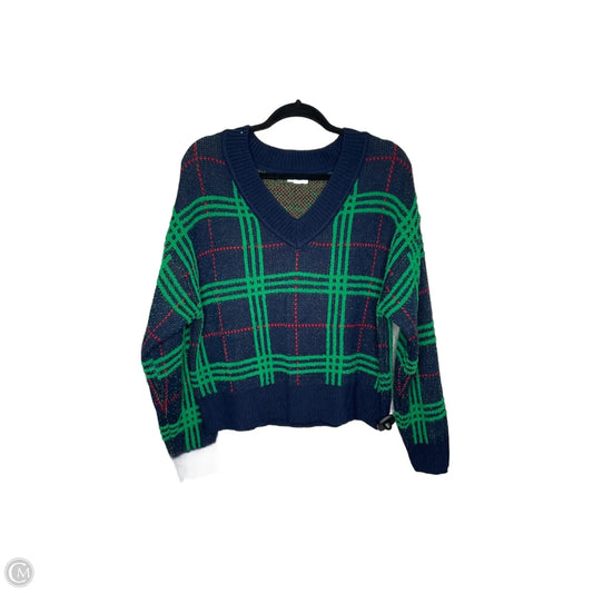 Sweater By Crown And Ivy In Blue & Green, Size: Lp