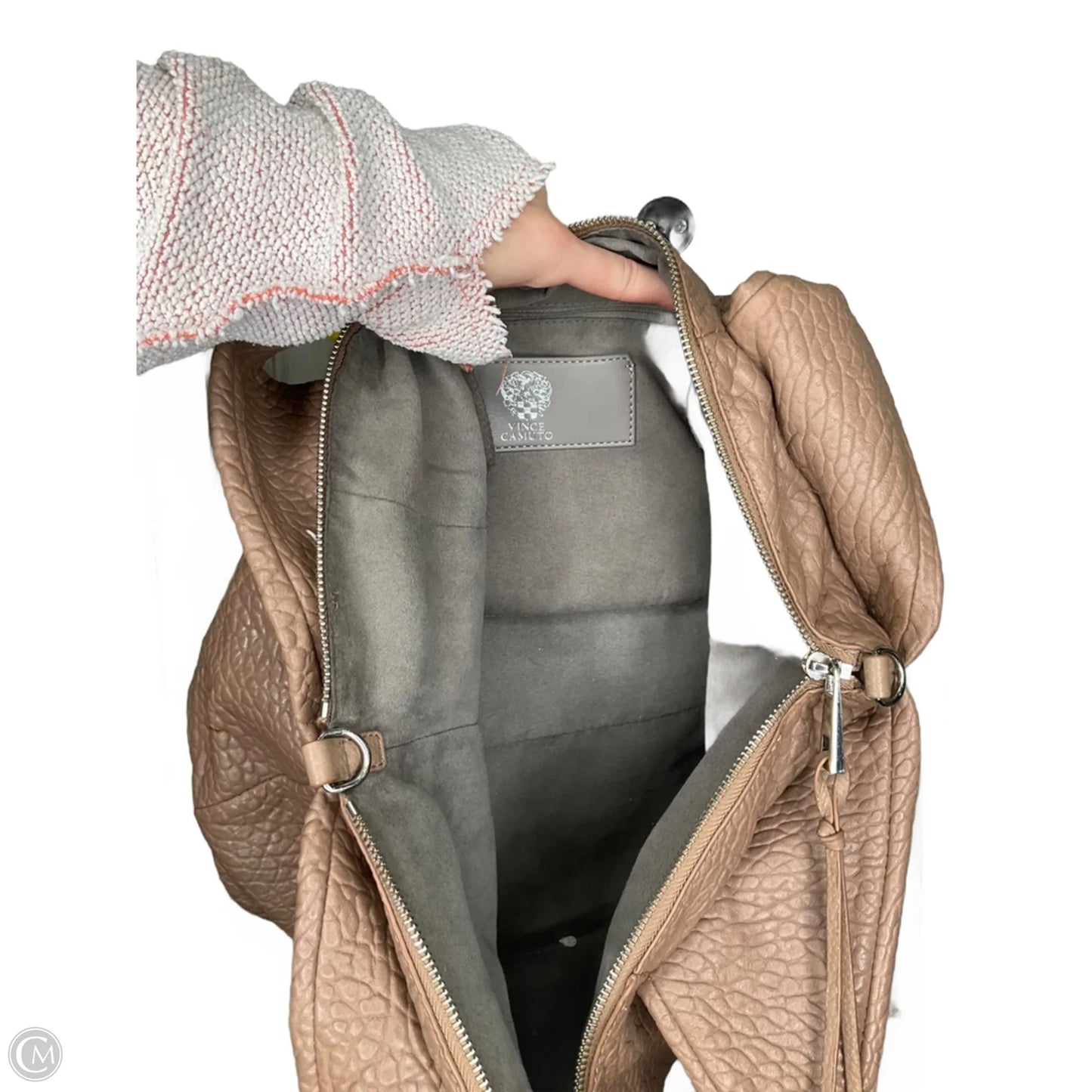 Handbag Leather By Vince Camuto, Size: Large