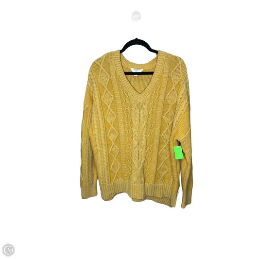 Sweater By Time And Tru In Yellow, Size: 2x