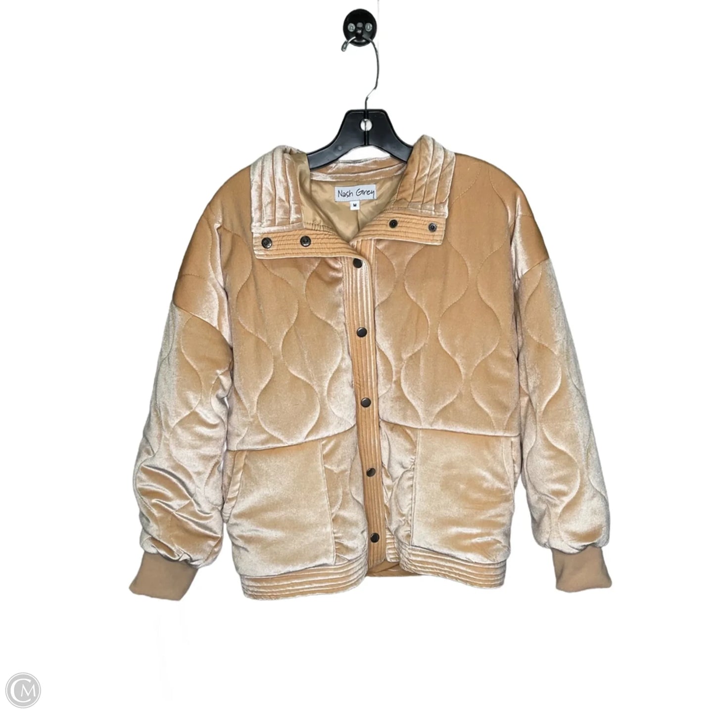 Jacket Puffer & Quilted By Clothes Mentor In Gold, Size: M