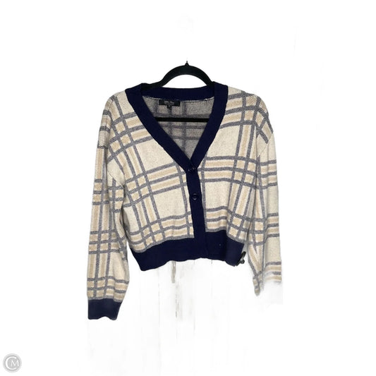 Cardigan By Clothes Mentor In Plaid Pattern, Size: Xl