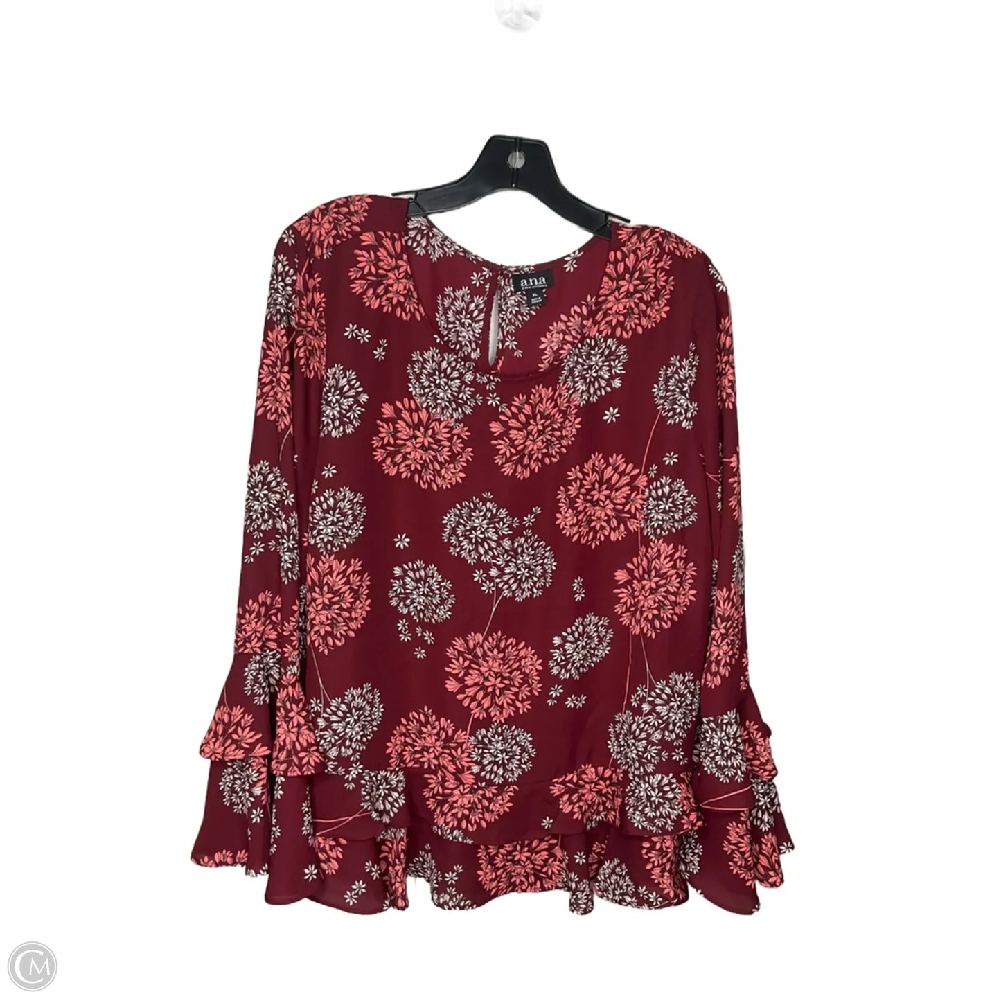 Top Long Sleeve By Ana In Floral Print, Size: Xl