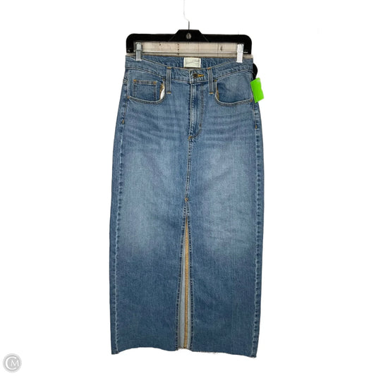 Skirt Maxi By Universal Thread In Blue Denim, Size: 6