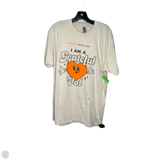 Top Short Sleeve By Next Level In Cream, Size: L