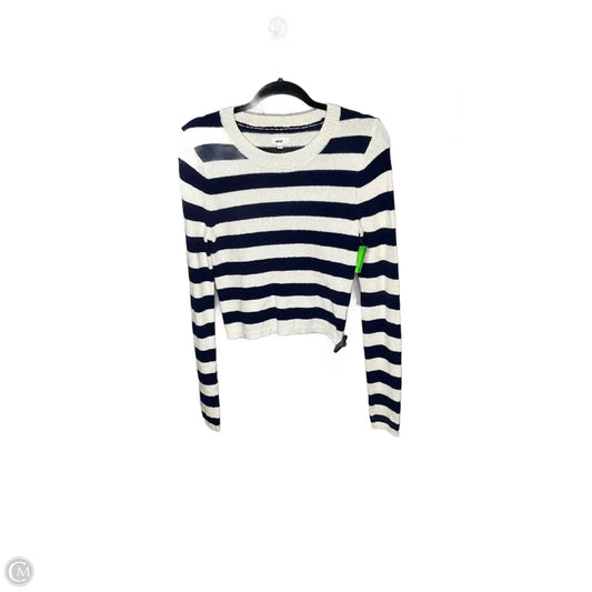 Top Long Sleeve By Aerie In Striped Pattern, Size: M