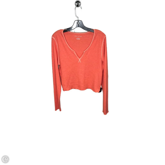 Top Long Sleeve By American Eagle In Orange, Size: Xl