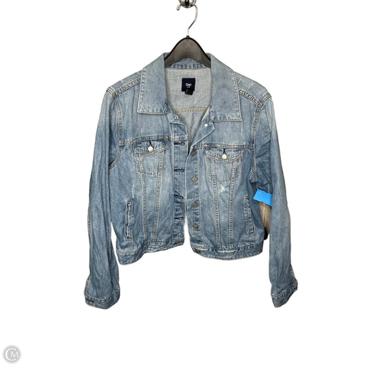 Jacket Denim By Gap In Blue Denim, Size: Xl