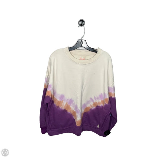 Sweatshirt Crewneck By Free People In Purple & Tan, Size: M