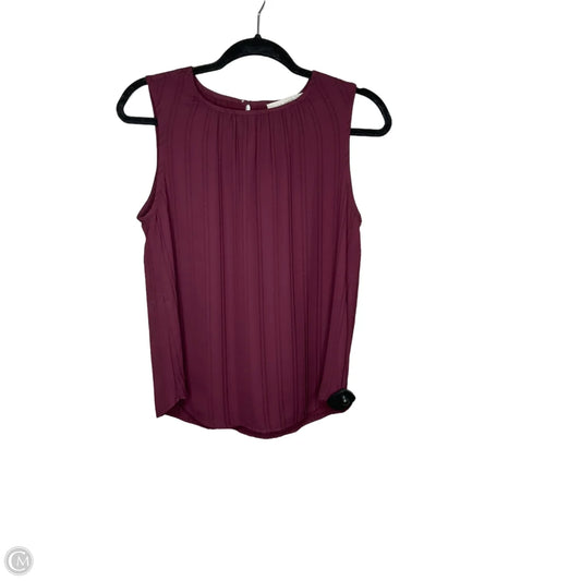 Top Sleeveless By Loft In Maroon, Size: Xs