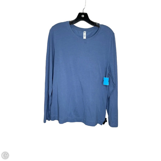 Athletic Top Long Sleeve Crewneck By Athleta In Blue, Size: L