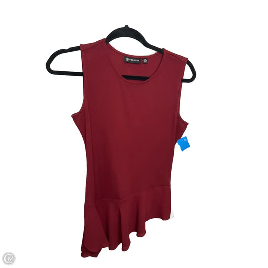 Top Sleeveless By Versona In Maroon, Size: Xs
