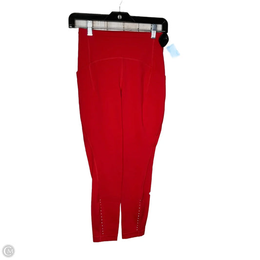 Athletic Leggings By Lululemon In Red, Size: 4