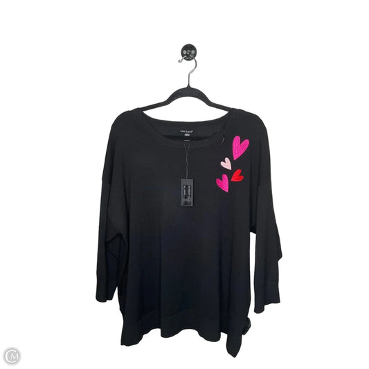 Top Short Sleeve By Cable And Gauge In Black, Size: 1x