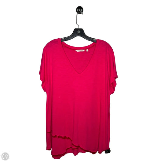 Top Short Sleeve By Soft Surroundings In Pink, Size: 1x