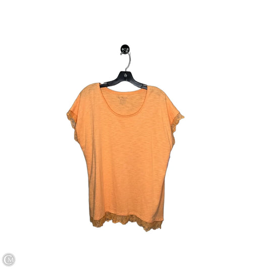Top Short Sleeve By Chicos In Orange, Size: Xl