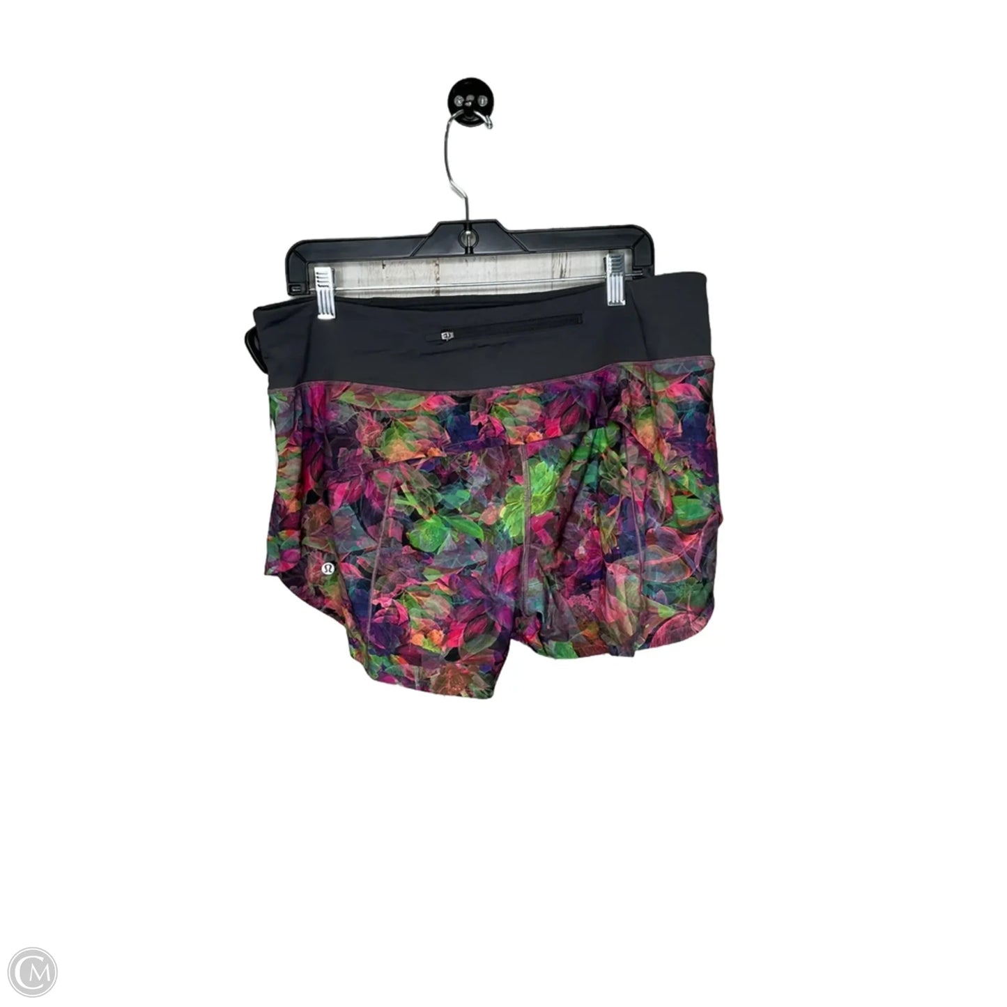 Athletic Shorts By Lululemon In Floral Print, Size: 14