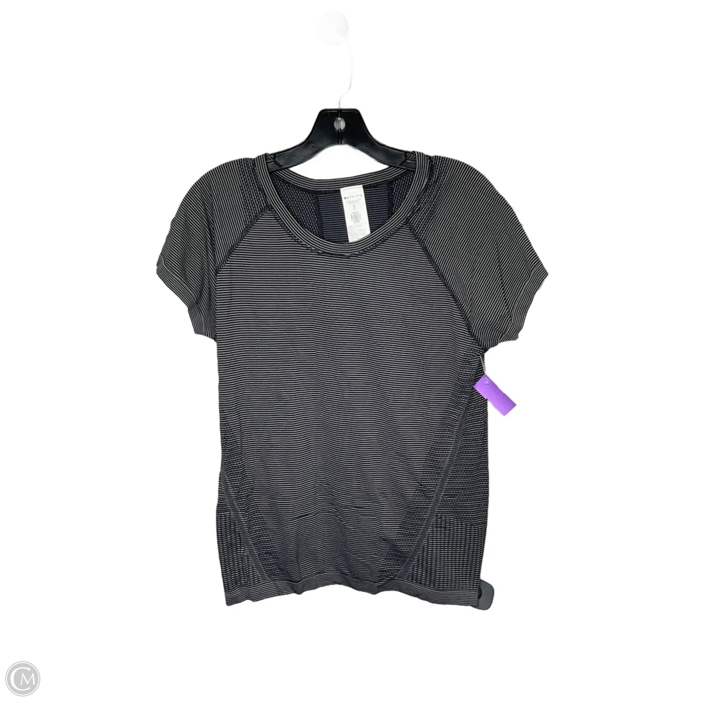 Athletic Top Short Sleeve By Athleta In Black, Size: Xl