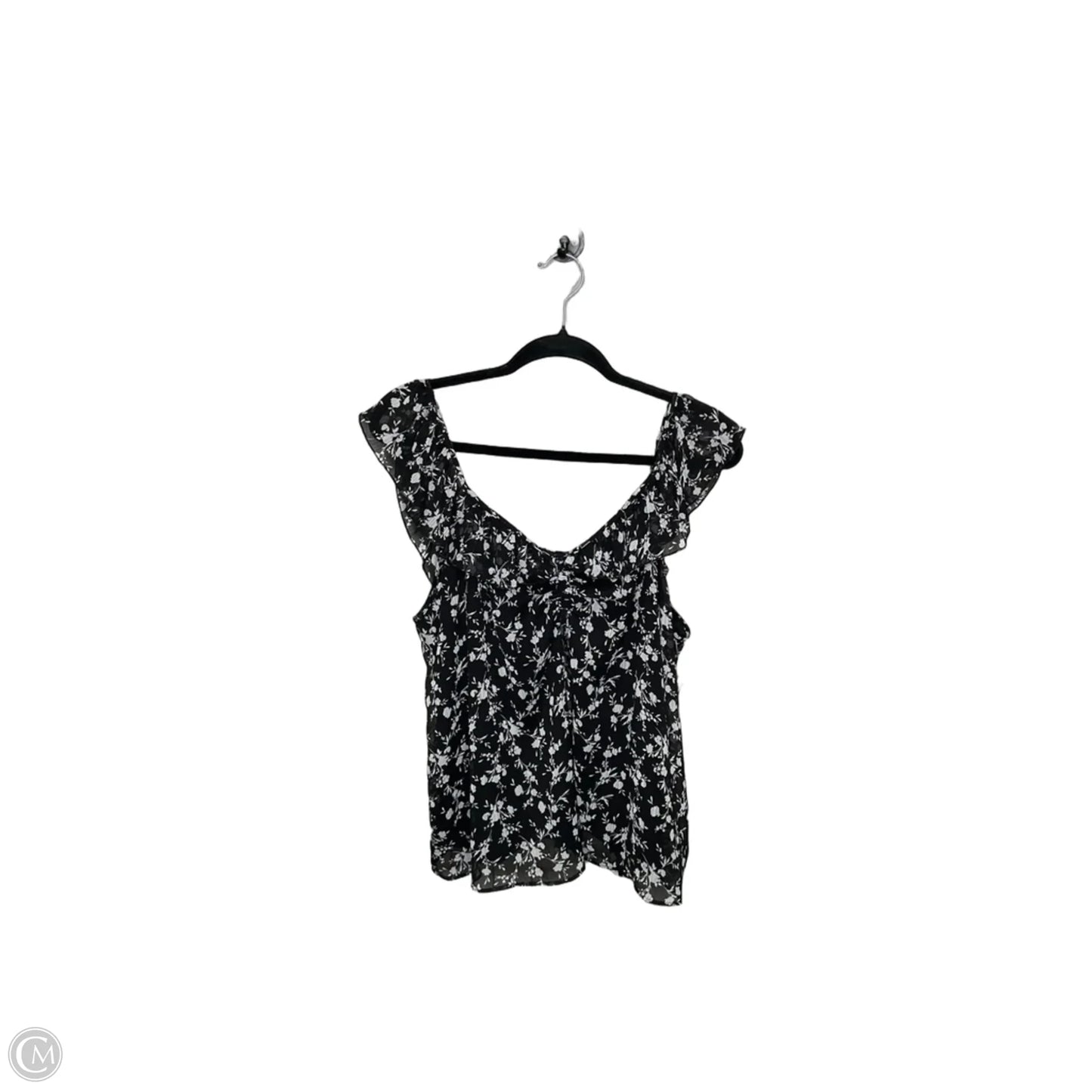 Top Sleeveless By Cato In Black, Size: Xl