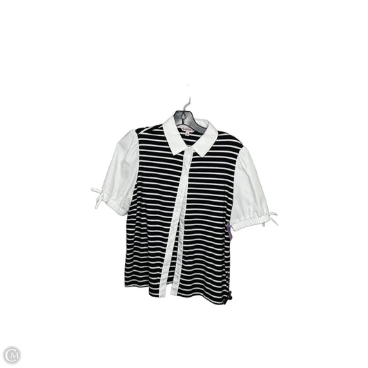 Top Short Sleeve By Nanette By Nanette Lepore In Striped Pattern, Size: M